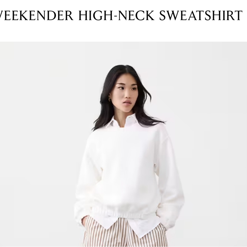 NWT Banana Republic Weekender High-Neck Snow Day Colored Size Large Sweatshirt